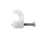 Cable Clips 6mm Round/Wht 50pc