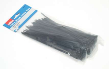 Hilka 100pc Black Cable Ties 200mm x 4.8mm