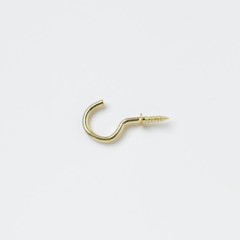 Cup Hooks 1.25Inch Brassed 12pc