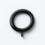 Curtain Rings 38mm Black 4pc
